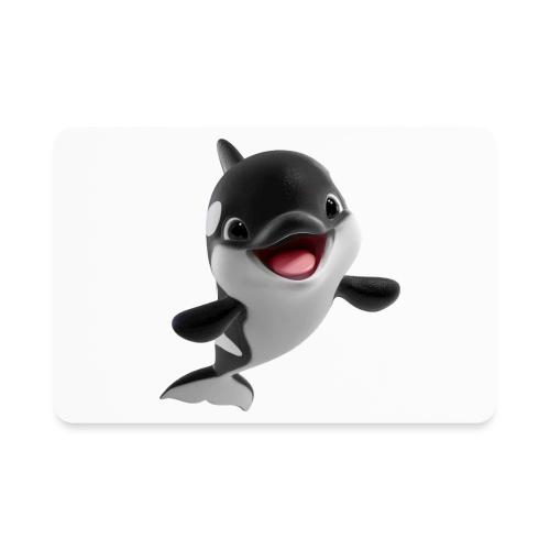 Smiling Cartoon Baby Orca - Rectangle Magnet