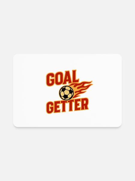  GOAL GETTER – Bold Soccer Motivation T-Shirt for  - Rectangle Magnet - white - Front