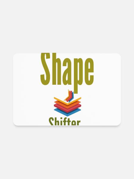 Abstract Geometric Layered Design - Rectangle Magnet - white - Front