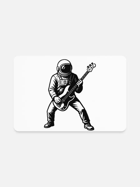 Nashvegas Start Bassist - Rectangle Magnet - white - Front