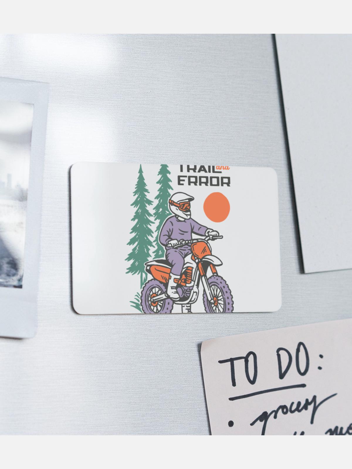 Trail and Error - Rectangle Magnet - white - Front
