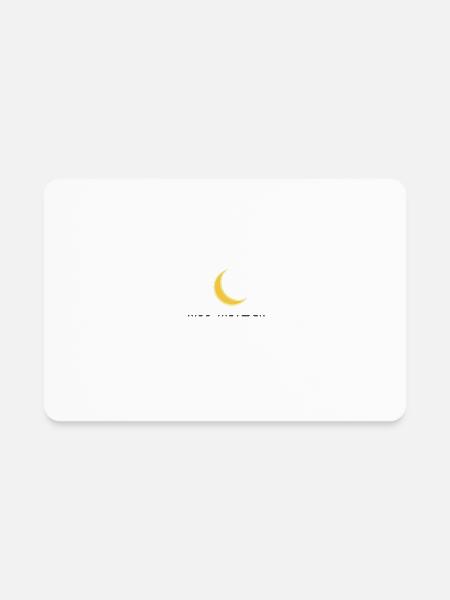 Minimal Crescent Moon & Morse Code - Rectangle Magnet - white - Front