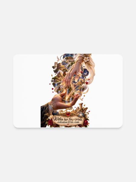 Civilizations of Love Handprint - Rectangle Magnet - white - Front