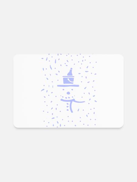 Minimalist Snow Bottle Hat Illustration - Rectangle Magnet - white - Front