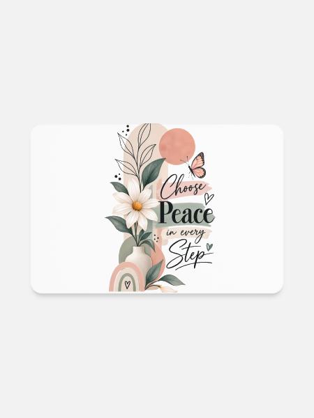 Choose Peace in Every Step - Rectangle Magnet - white - Front