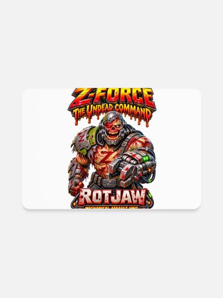 Z-FORCE: ROTJAW - Rectangle Magnet - white - Front