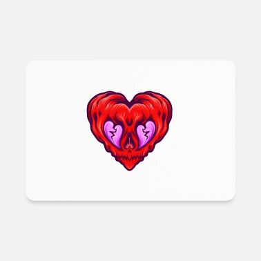 Broken Heart scary valentine cartoon heart' Square Magnet | Spreadshirt