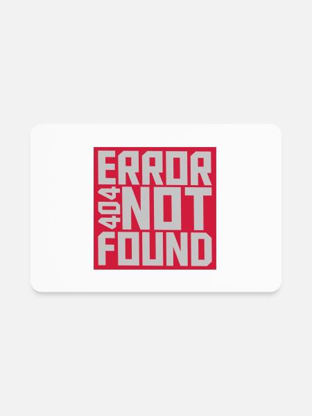 Error 404 not found - Rectangle Magnet - white - Front