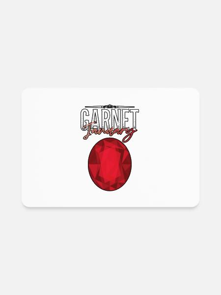 Capricorn Birthday Gift Precious Stone Shirt Garne - Rectangle Magnet - white - Front