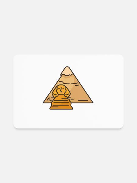 Pyramids designs - Rectangle Magnet - white - Front