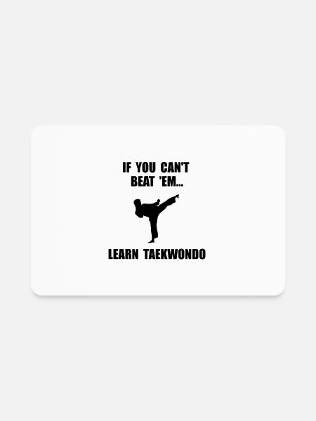 Learn Taekwondo - Rectangle Magnet - white - Front