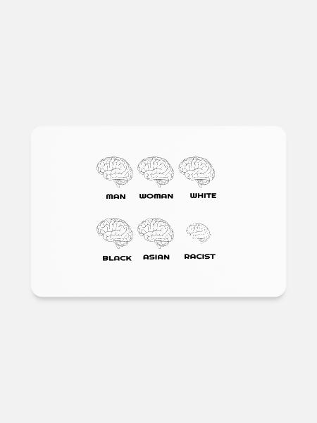 Fight Racism - Rectangle Magnet - white - Front