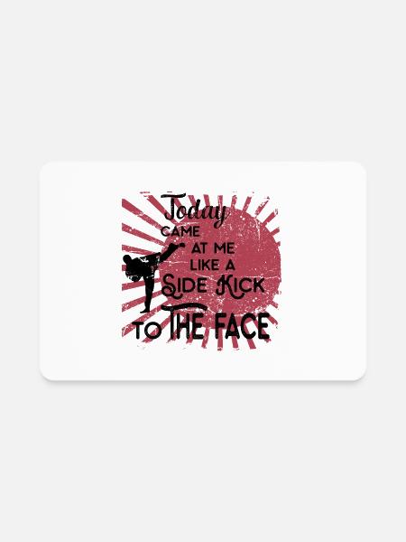 Side Kick to the Face Funny - Rectangle Magnet - white - Front