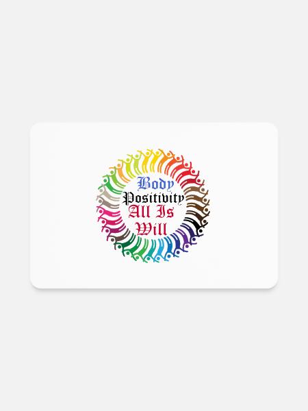 Body Positivity - Rectangle Magnet - white - Front