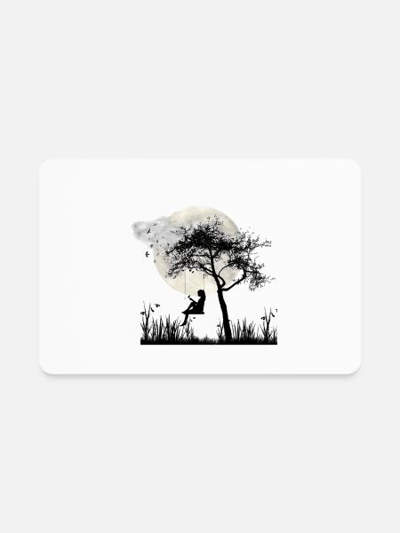 Calm down the night - Rectangle Magnet - white - Front