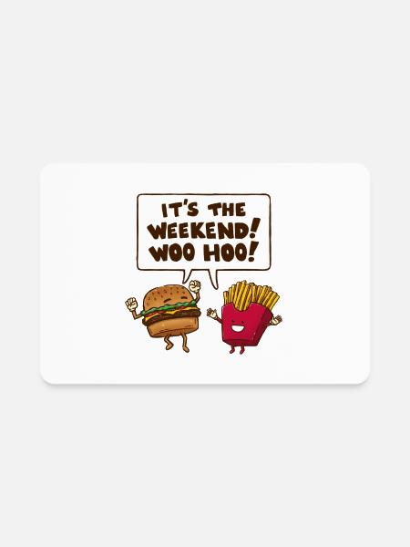 The Weekend Burger - Rectangle Magnet - white - Front