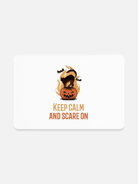 Keep Calm And Scare On - Rectangle Magnet - white - Front