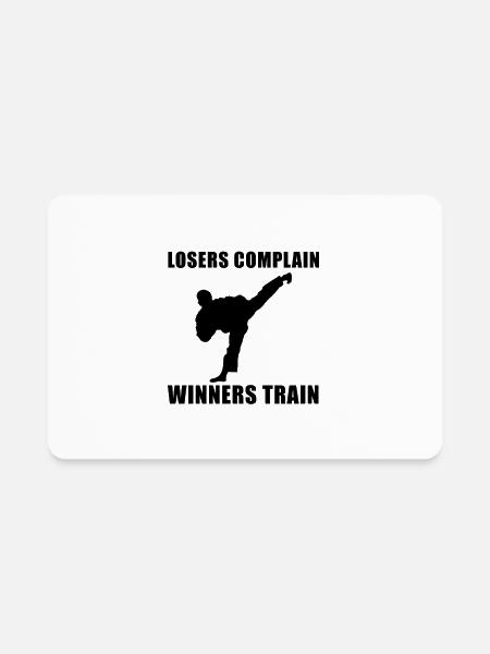 Martial Arts Winners Train - Rectangle Magnet - white - Front
