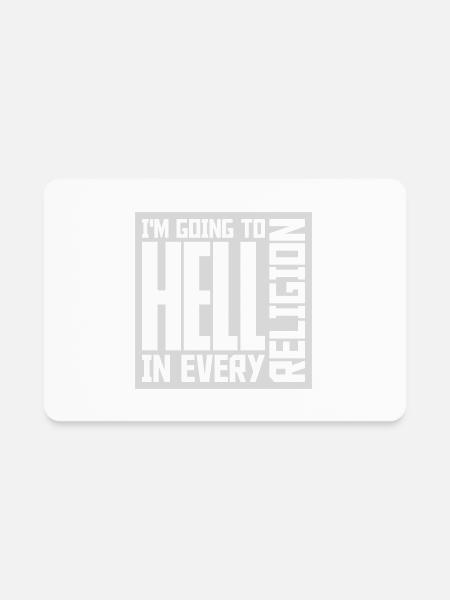 im going to hell - Rectangle Magnet - white - Front