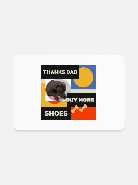 DADDY SHOES - Rectangle Magnet - white - Front