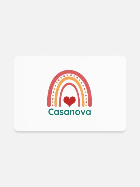 Casanova Vintage Boho Rainbow - Rectangle Magnet - white - Front