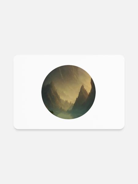 Mysterious Fantasy Art - Rectangle Magnet - white - Front
