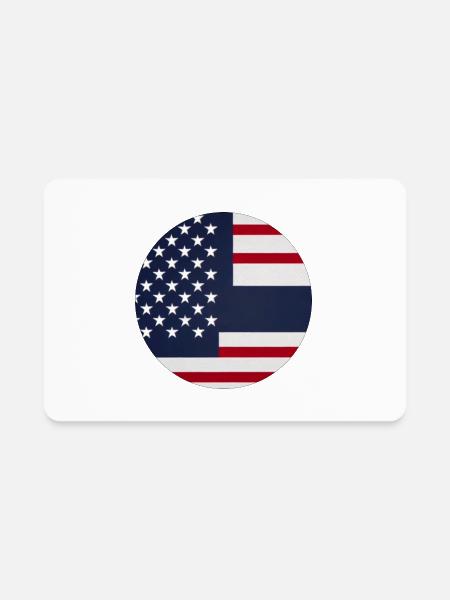 flag | new best designs | new designs | USA FLAG | - Rectangle Magnet - white - Front