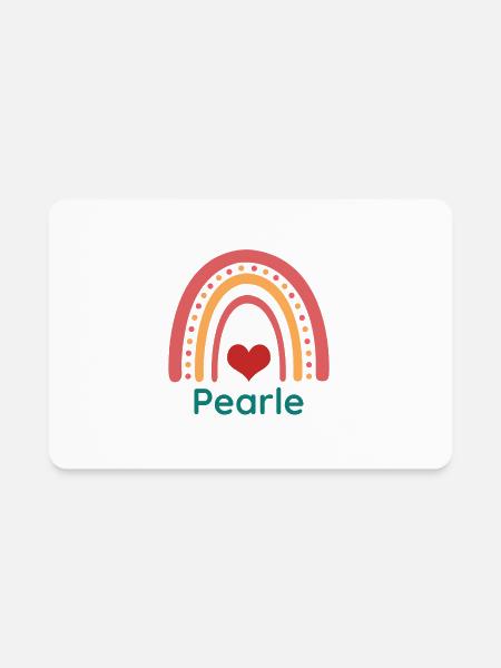Pearle Vintage Boho Rainbow - Rectangle Magnet - white - Front