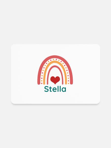 Stella Vintage Boho Rainbow - Rectangle Magnet - white - Front