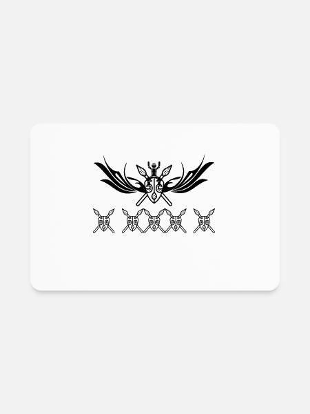 The ancient tribal flyer. (Black) - Rectangle Magnet - white - Front