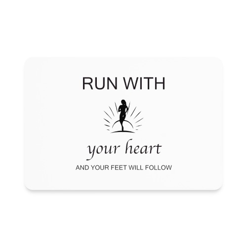 Run with your heart - Rectangle Magnet