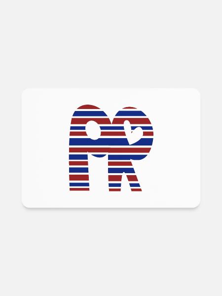 Puerto Rico is PR - Rectangle Magnet - white - Front