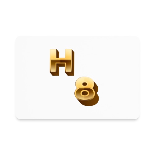 H 8 Letter & Number logo design - Rectangle Magnet