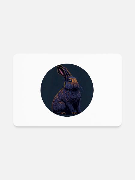 Easter Bunny - Rectangle Magnet - white - Front