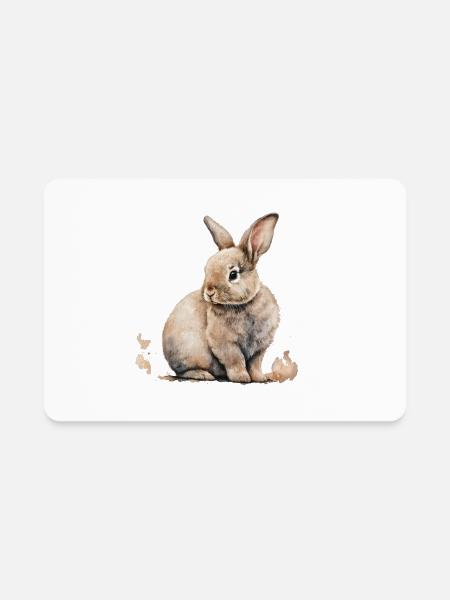 Easter Bunny - Rectangle Magnet - white - Front