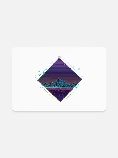 Cyber Mountains - Rectangle Magnet - white - Front