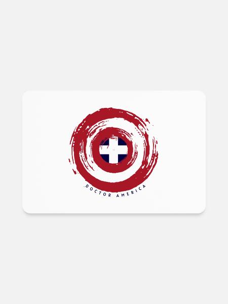 Doctor America Shield - Rectangle Magnet - white - Front
