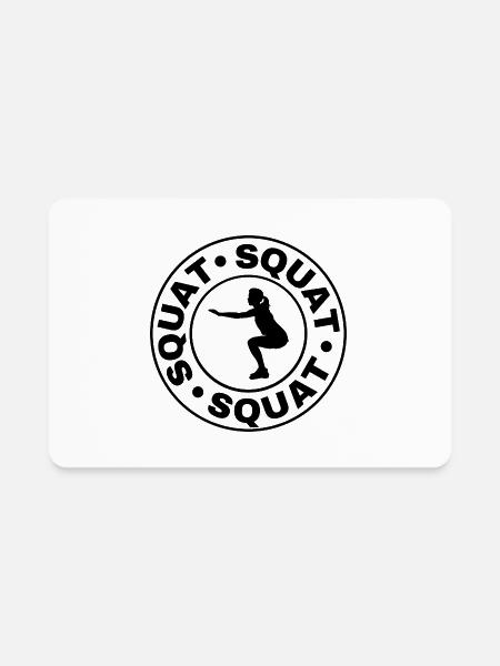 Squat 1 - Rectangle Magnet - white - Front