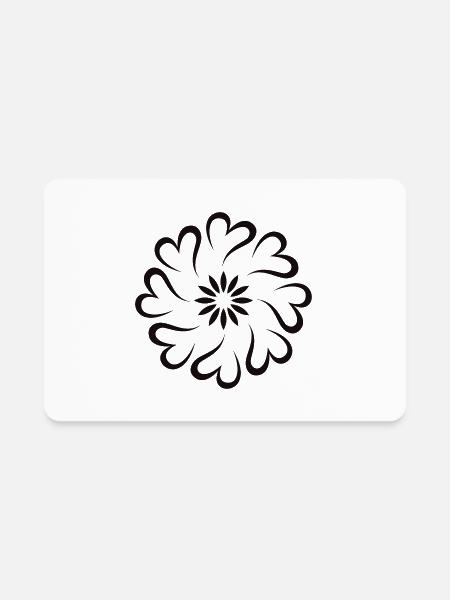 calm flower - Rectangle Magnet - white - Front