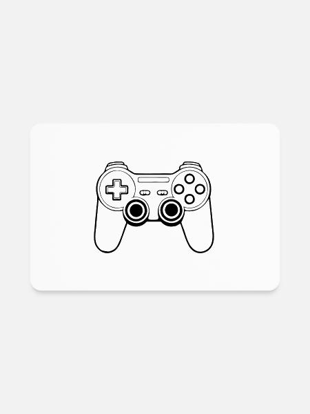 Controller Gaming Console - Rectangle Magnet - white - Front