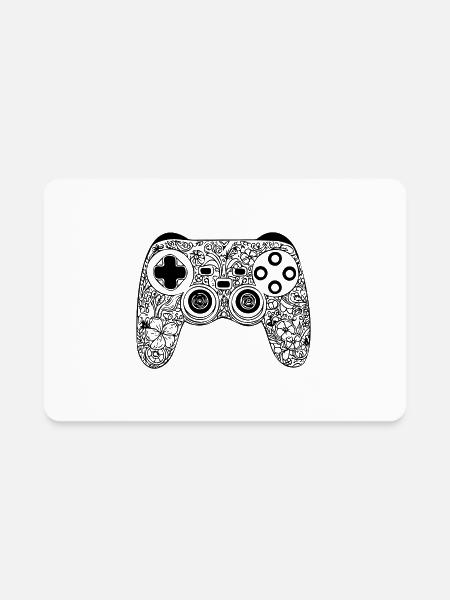 Controller Gaming Console - Rectangle Magnet - white - Front