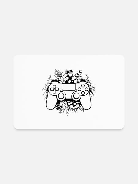 Controller Gaming Console - Rectangle Magnet - white - Front