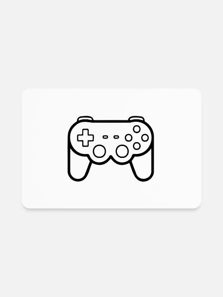 Controller Gaming Console - Rectangle Magnet - white - Front