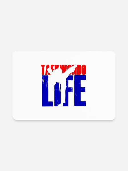 taekwondo life shirt student tae kwon do son men b - Rectangle Magnet - white - Front