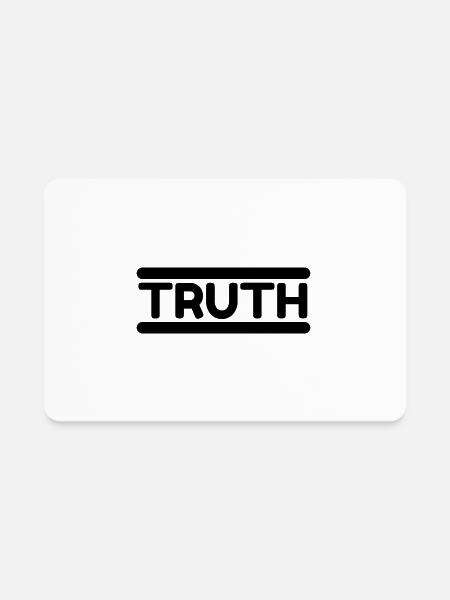 Truth - Black - Rectangle Magnet - white - Front