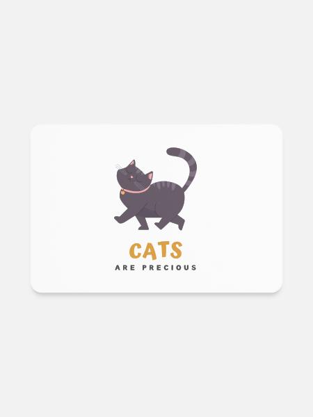 Cats Are Precious - Rectangle Magnet - white - Front