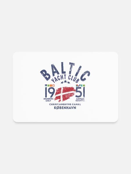 Baltic Yacht club Copenhagen blc - Rectangle Magnet - white - Front