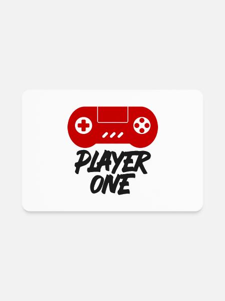 Play One Console - Rectangle Magnet - white - Front