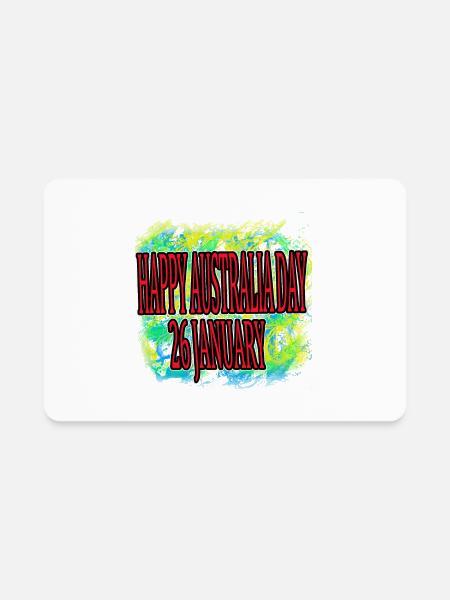 Happy Australia Day Funny - Rectangle Magnet - white - Front