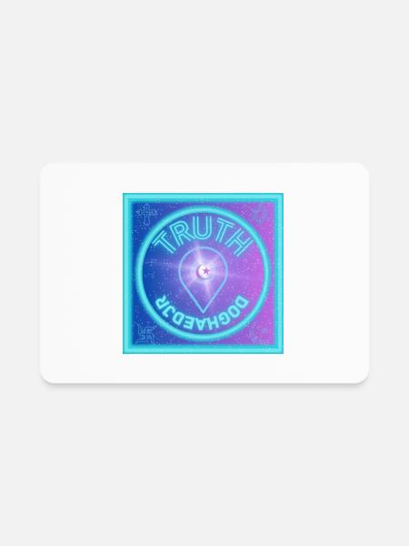 TRUTH DOGHAEDJR - Rectangle Magnet - white - Front